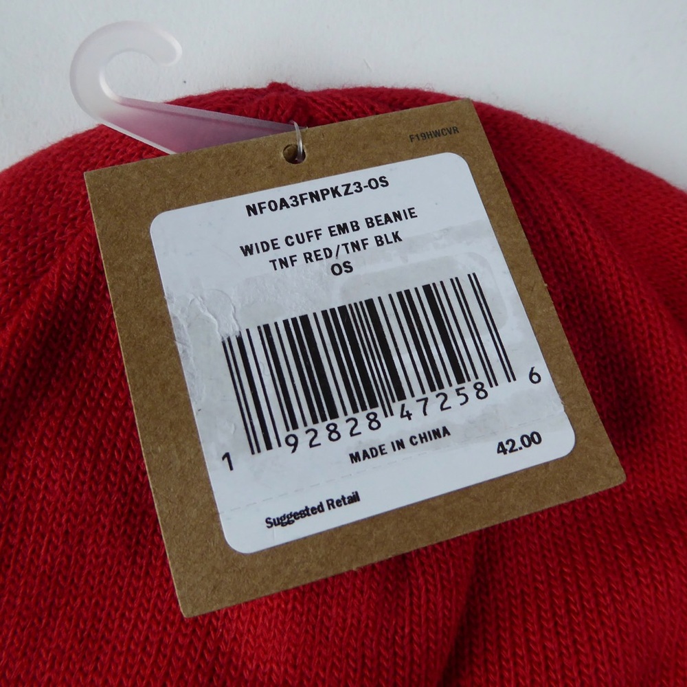 North Face Hat Wide Cuff TNF Embroidered Cap NWT - Picture 5 of 5